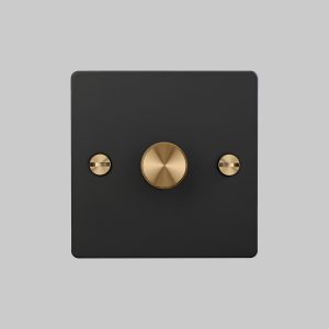 1G Dimmer Smoked Black / Brass