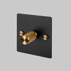 1G Dimmer Smoked Black / Brass