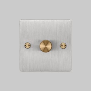 1G Dimmer Steel / Brass