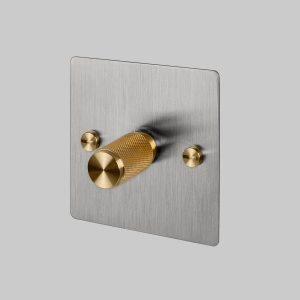 1G Dimmer Steel / Brass