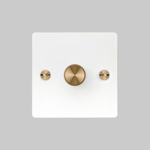 1G Dimmer White / Brass