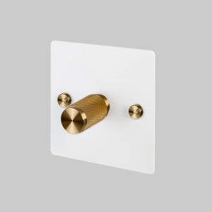 1G Dimmer White / Brass