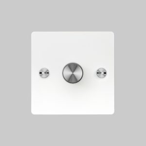 1G Dimmer White / Steel