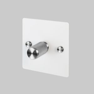 1G Dimmer White / Steel