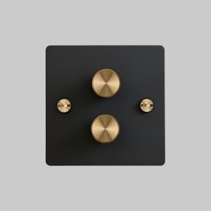 2G Dimmer Black / Brass