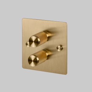 2G Dimmer Brass