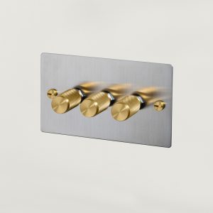 3G Dimmer Steel / Brass