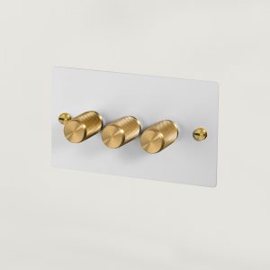 3G Dimmer White / Brass