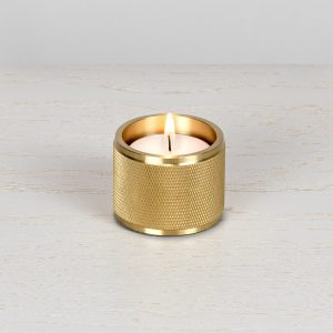 TEALIGHT CANDLE HOLDER / SINGLE / BRASS